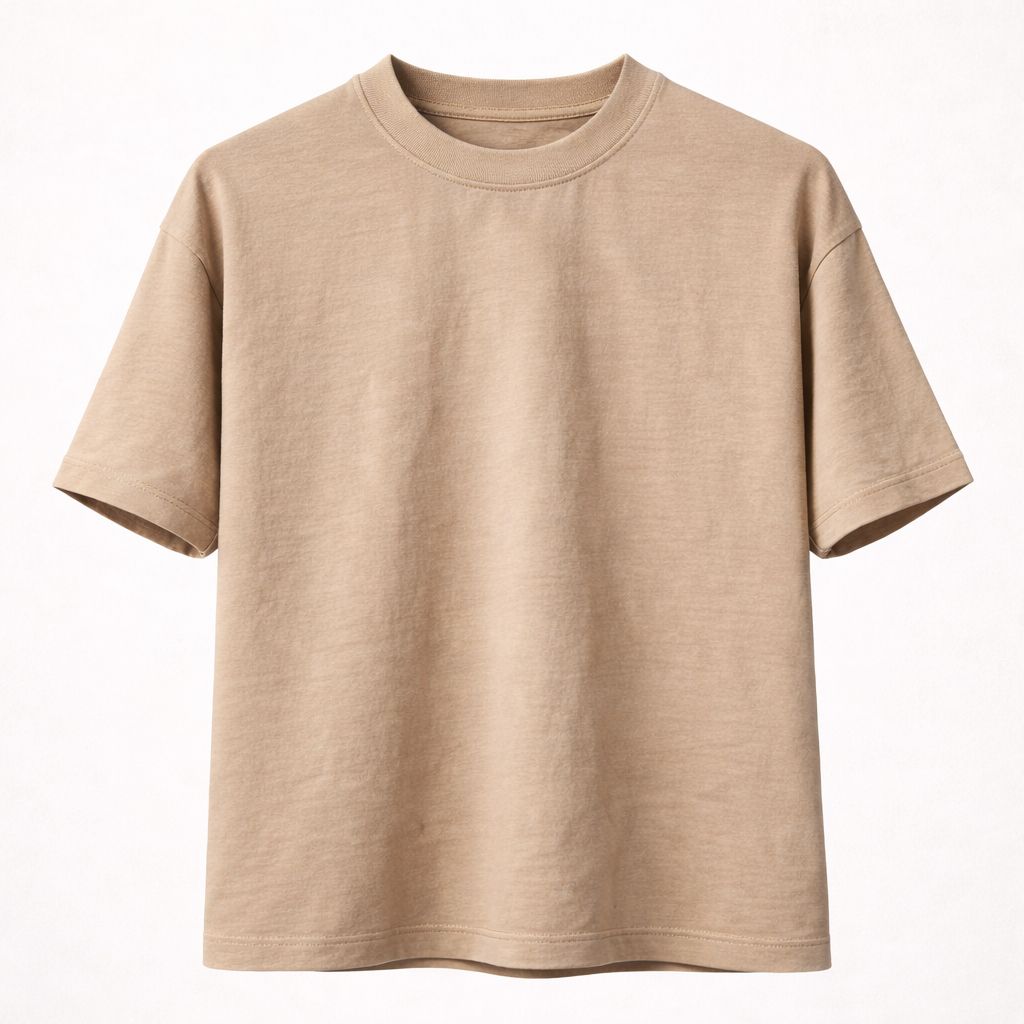 Camiseta 240 Café Pigment Oversized