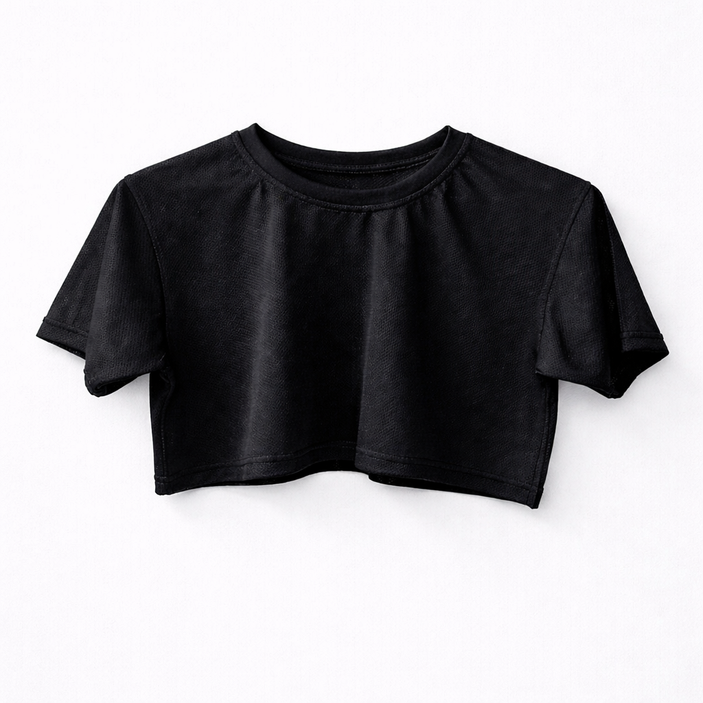 Camiseta 180GSM Poliéster Negra Top