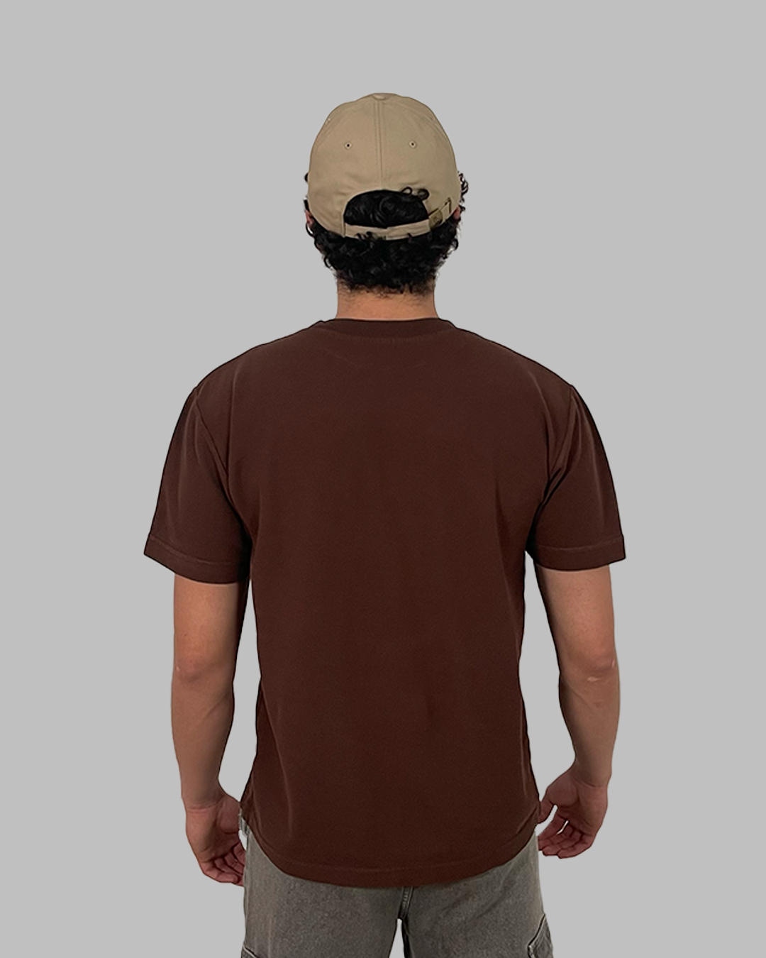 Camiseta 200GSM Café Claro Piqué