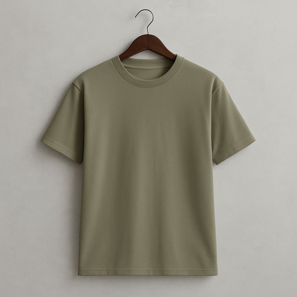 Camiseta 230GSM Oversized Spandex Verde Olivo