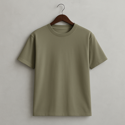 Camiseta 230GSM Oversized Spandex Verde Olivo