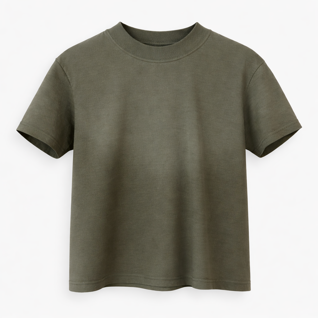 Camiseta 250GSM Oversized Verde Musgo