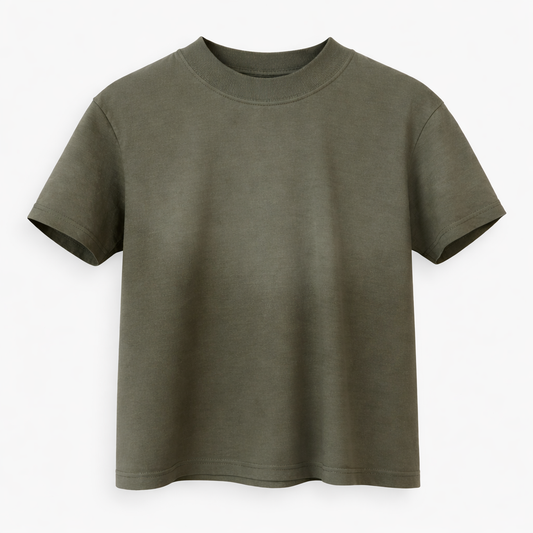 Camiseta 250GSM Oversized Verde Musgo