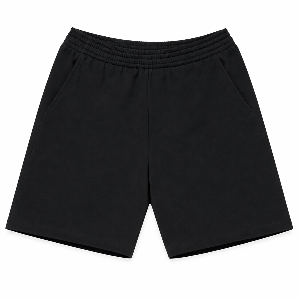 Short 260GSM Sin Bastilla Negro