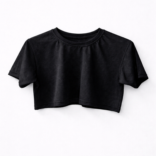 Camiseta 180GSM Poliéster Negra Top