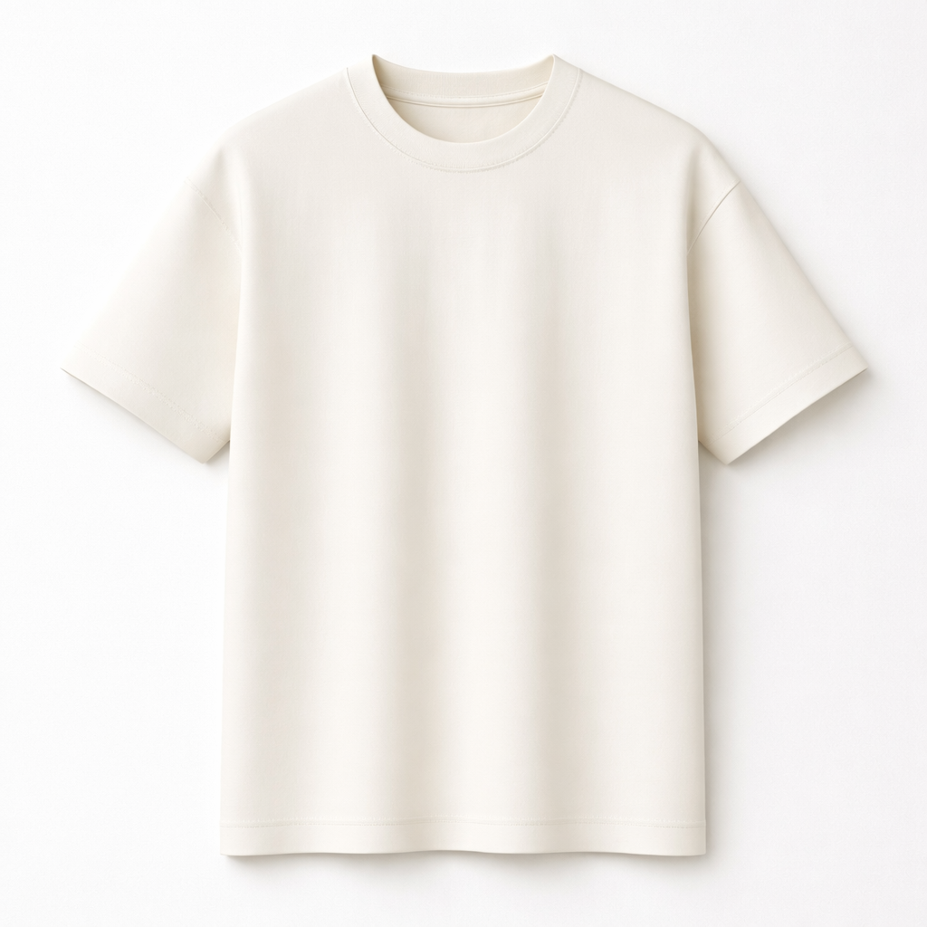 Camiseta 240GSM Oversized Off White Soft