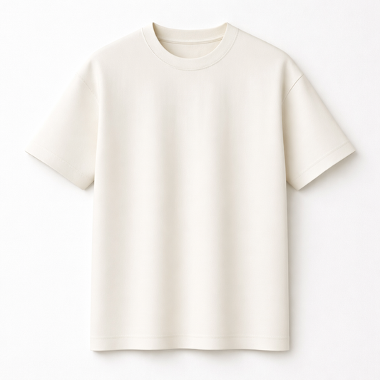 Camiseta 240GSM Oversized Off White Soft