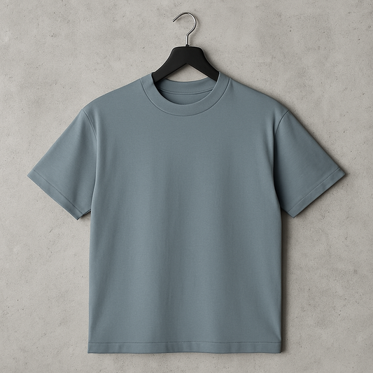 Camiseta 290GSM Oversized Gris Claro