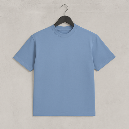 Camiseta 270GSM Oversized Azul Claro