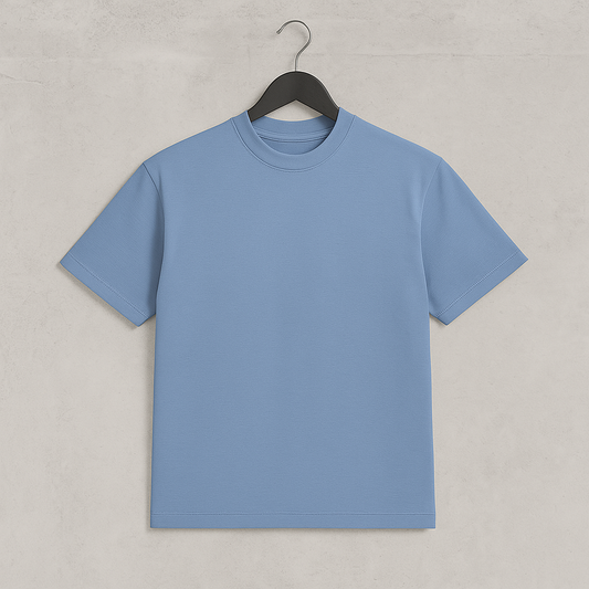 Camiseta 270GSM Oversized Azul Claro