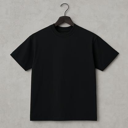Camiseta 230GSM Oversized Spandex Negro
