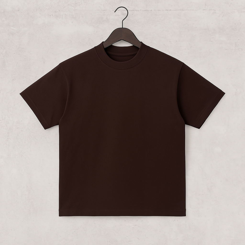 Camiseta 200GSM Oversized Café Oscuro