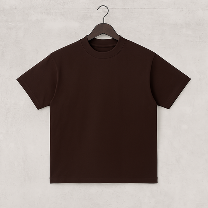 Camiseta 200GSM Oversized Café Oscuro
