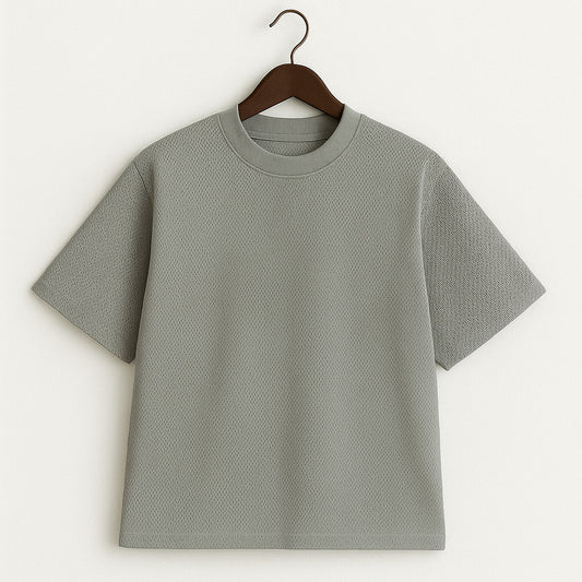 Camiseta 180GSM Oversized Deportiva Gris