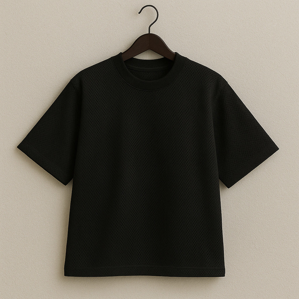 Camiseta 180GSM Deportiva Oversized Negra