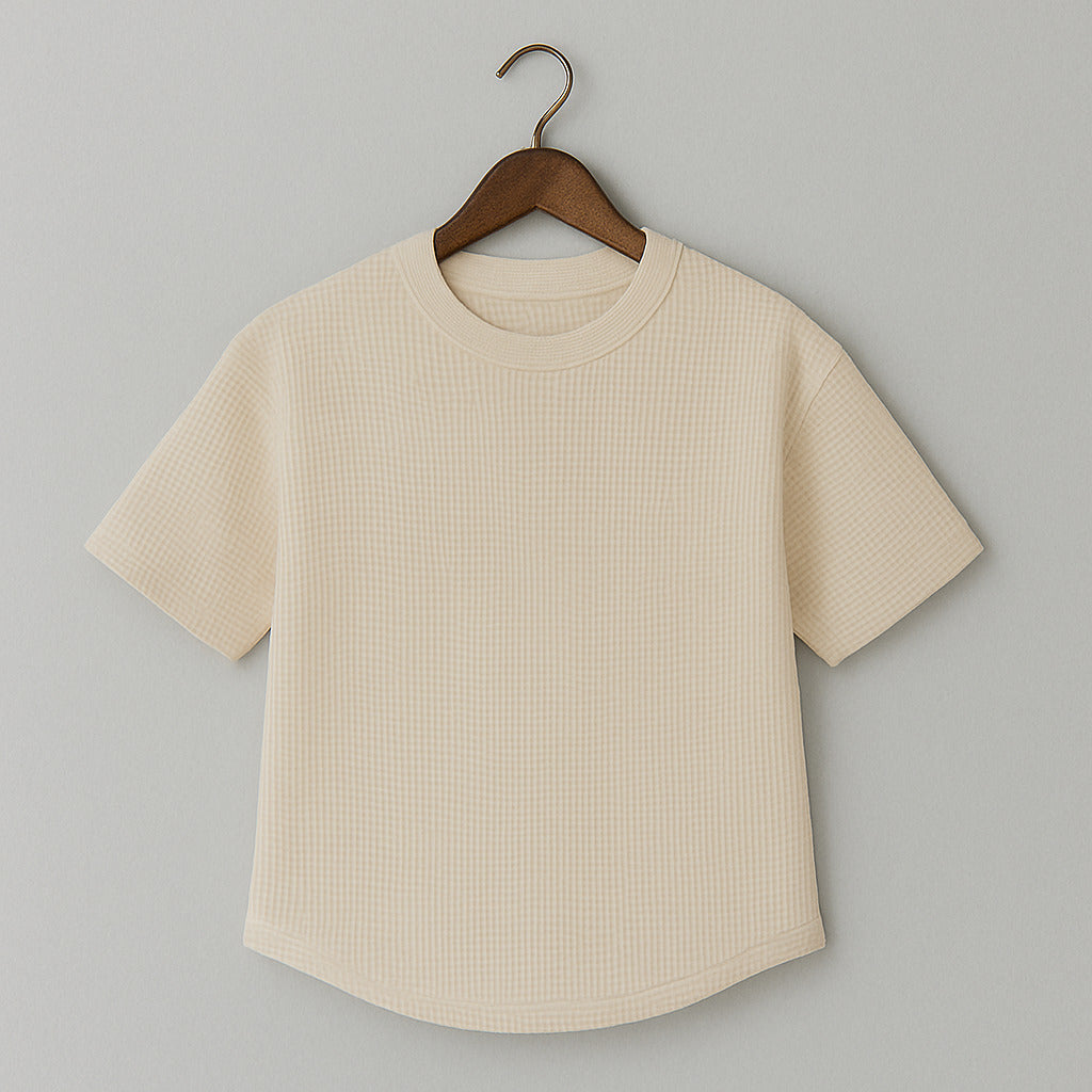 Camiseta 185GSM Waffle Beige