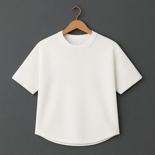 Camiseta 185GSM Waffle Blanco