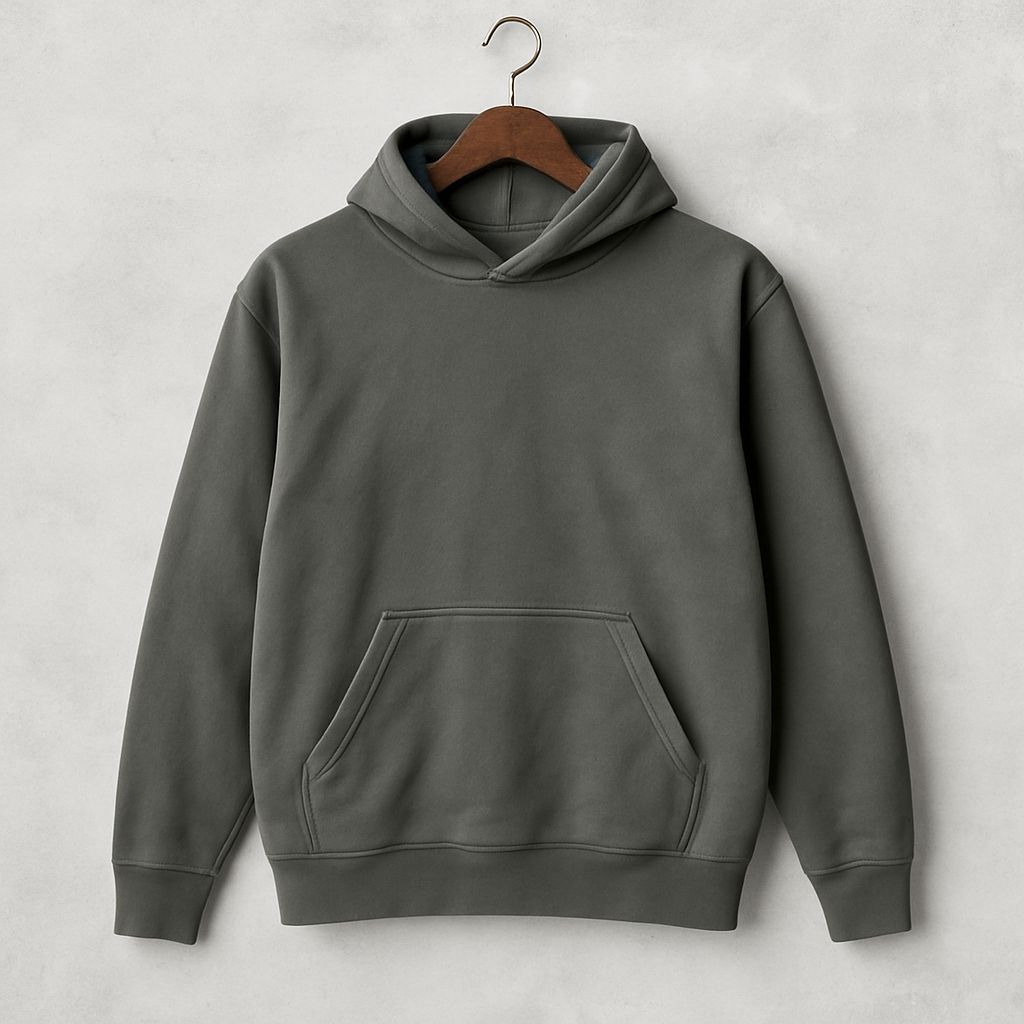 Hoodie 450GSM Color Pigment Gris