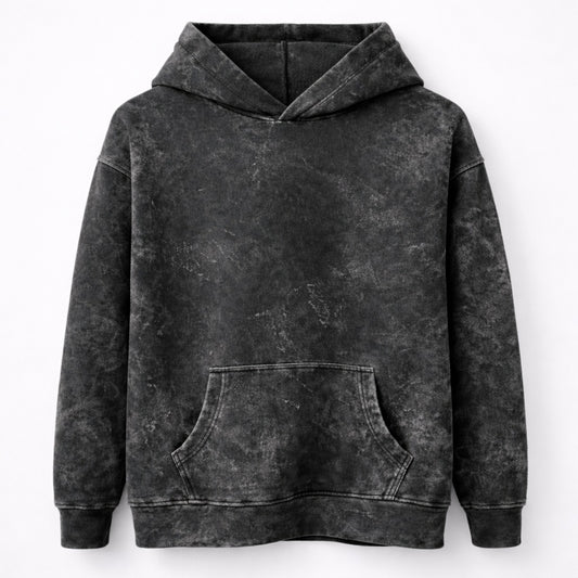 Hoodie 450GSM Oversized Acid Wash Negro