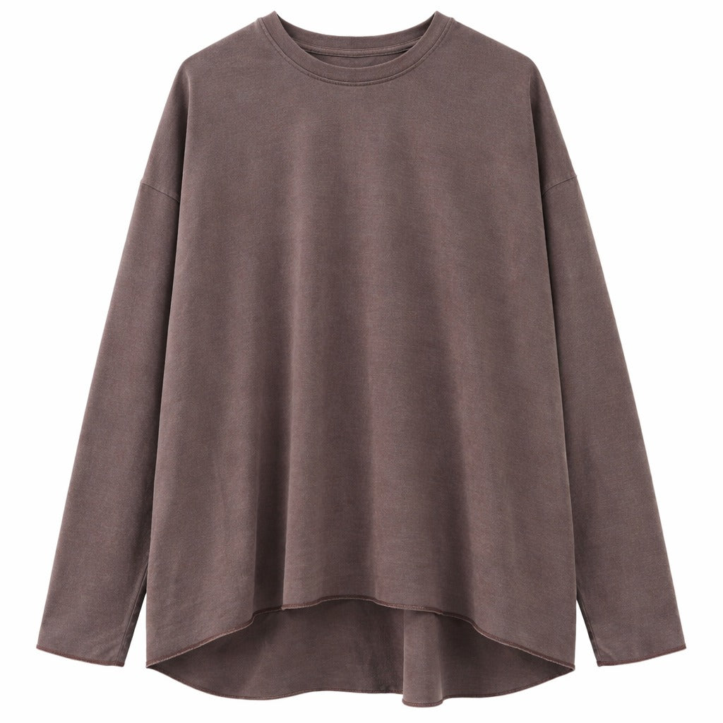 Camiseta 250GSM Oversized Pigment Café M.L