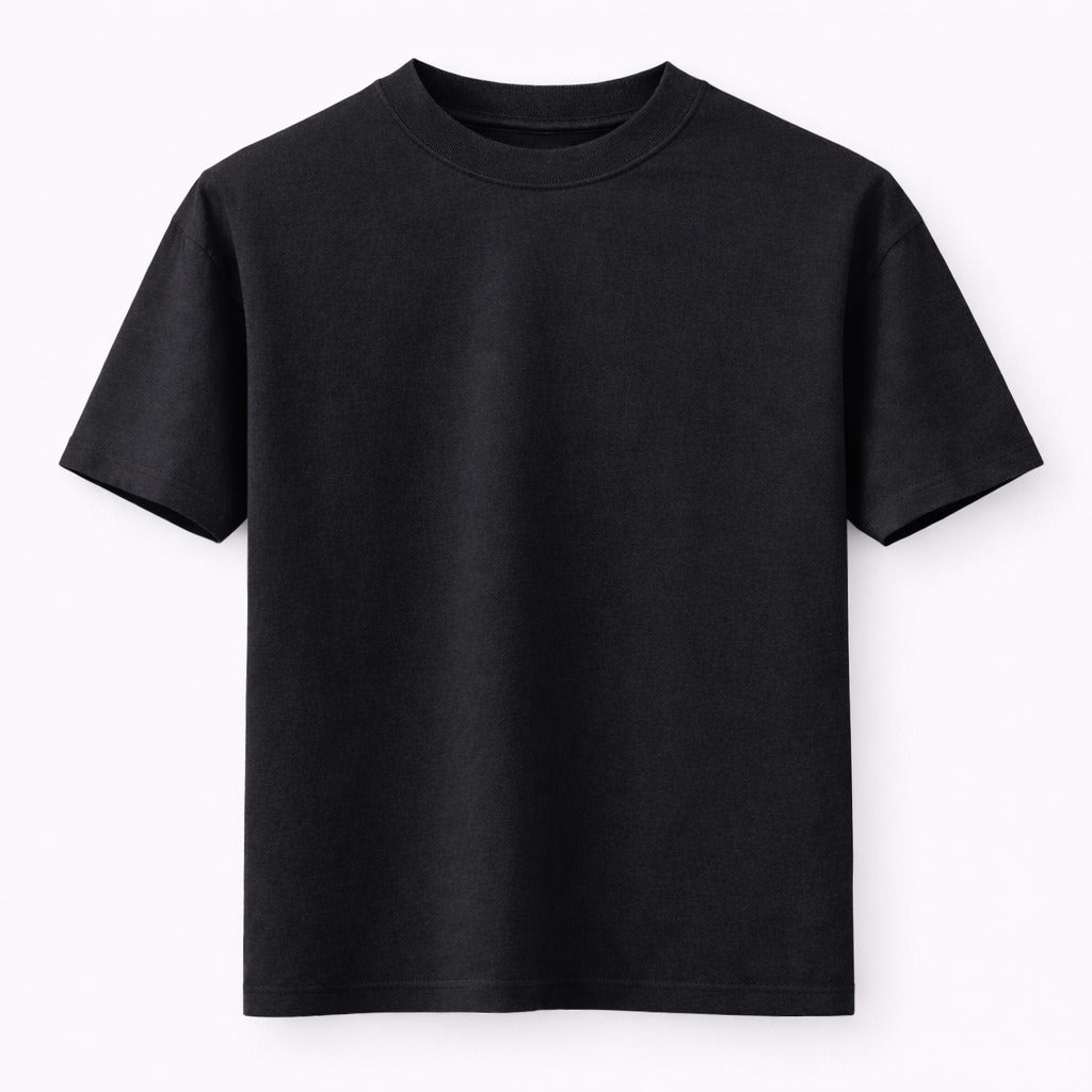 Camiseta 250GSM Oversized Vintage Negro