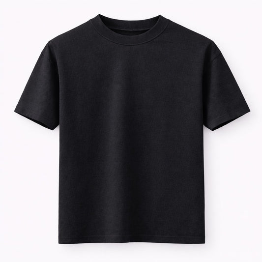 Camiseta 250GSM Oversized Vintage Negro