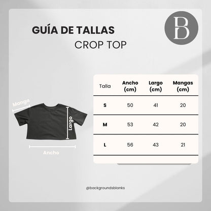 Camiseta Crop Top 250GSM Negra