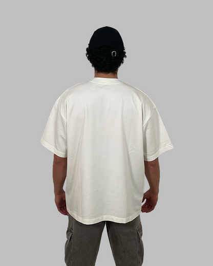Camiseta 230GSM Oversized Spandex Blanco