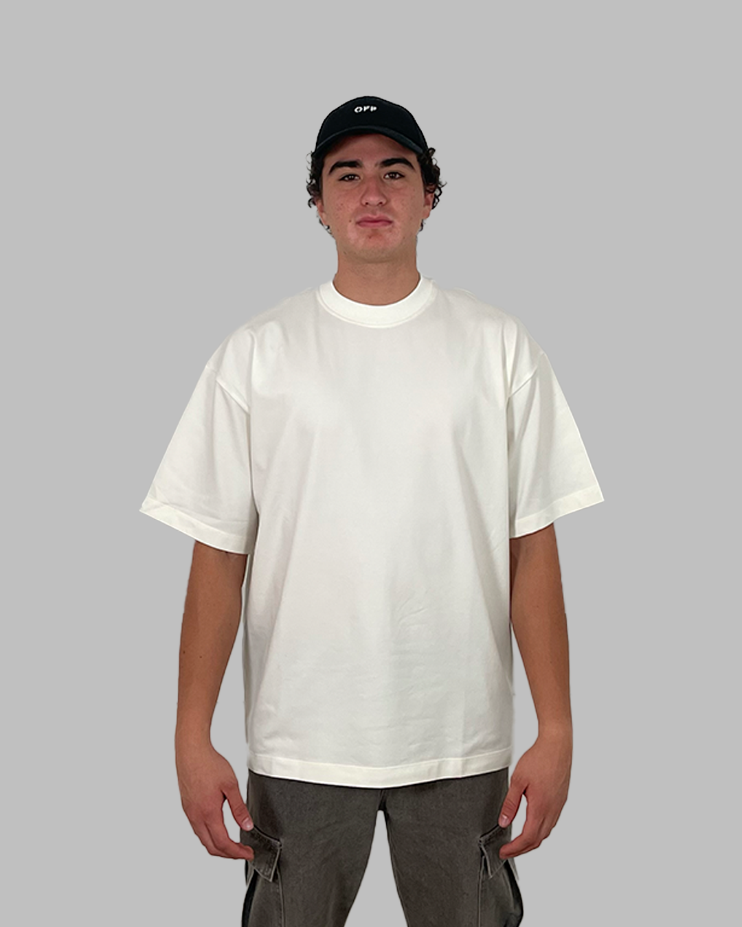 Camiseta 230GSM Oversized Spandex Blanco