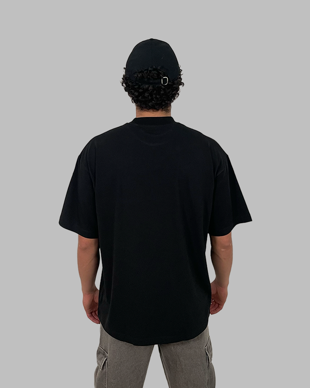 Camiseta 230GSM Oversized Spandex Negro