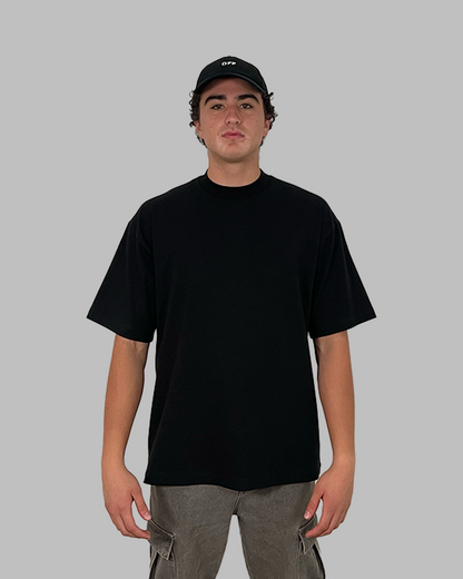 Camiseta 230GSM Oversized Spandex Negro