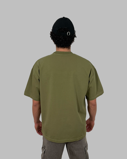 Camiseta 240GSM Oversized Olivo