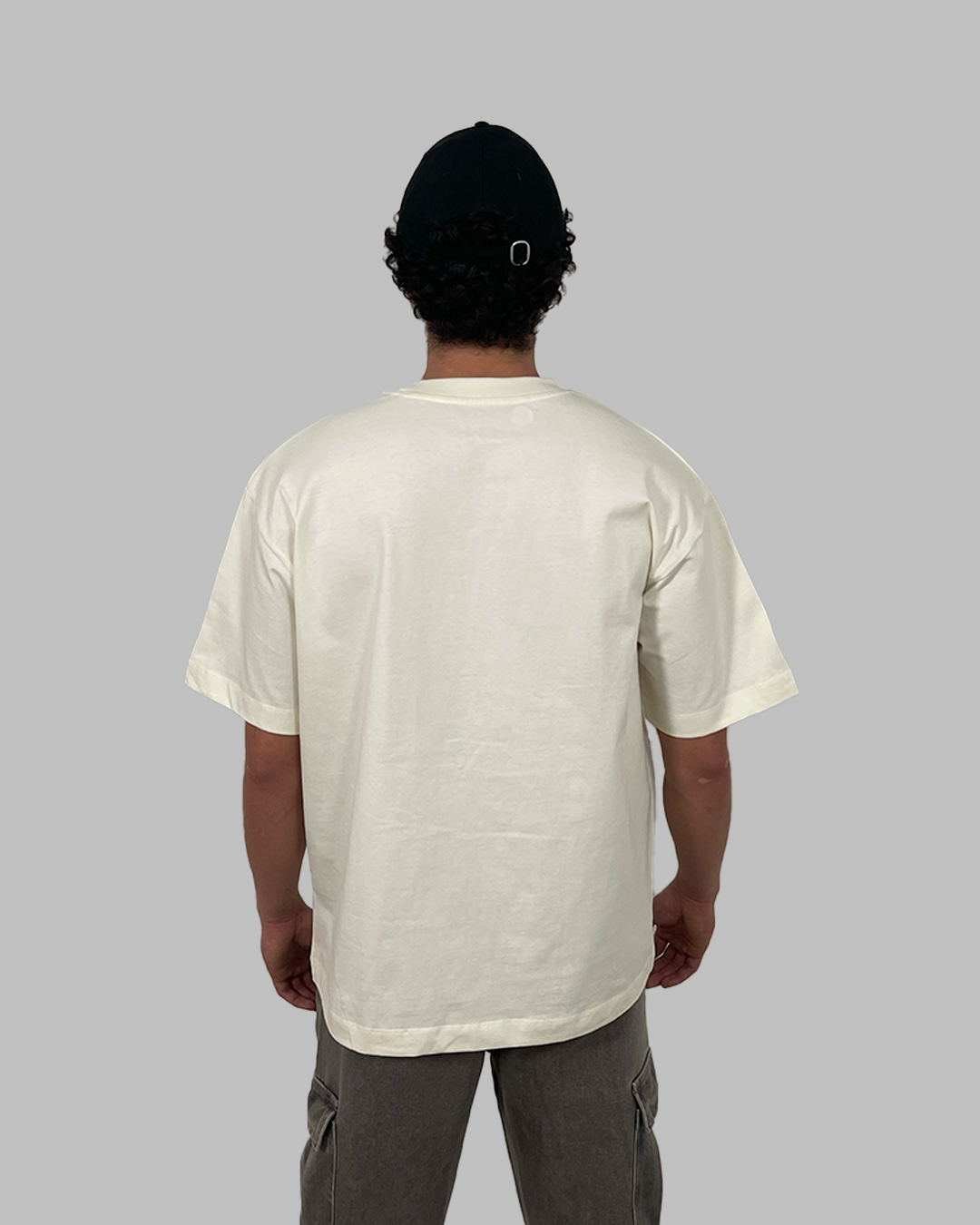 Camiseta 240GSM Oversized Hueso Amarillo